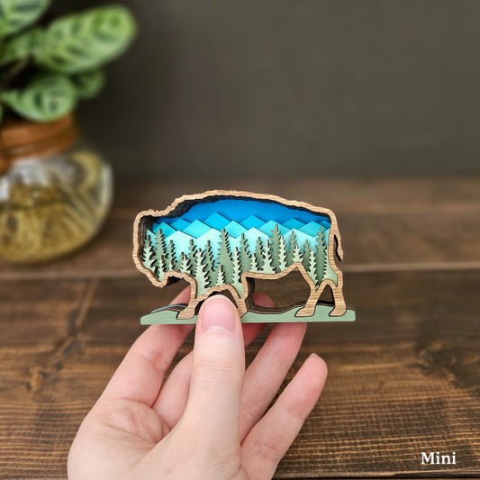 3D Layered Mini Bison