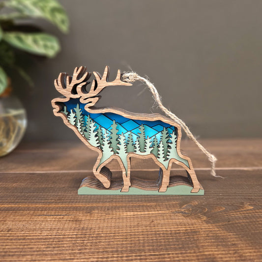 3D Elk Christmas Tree Ornament