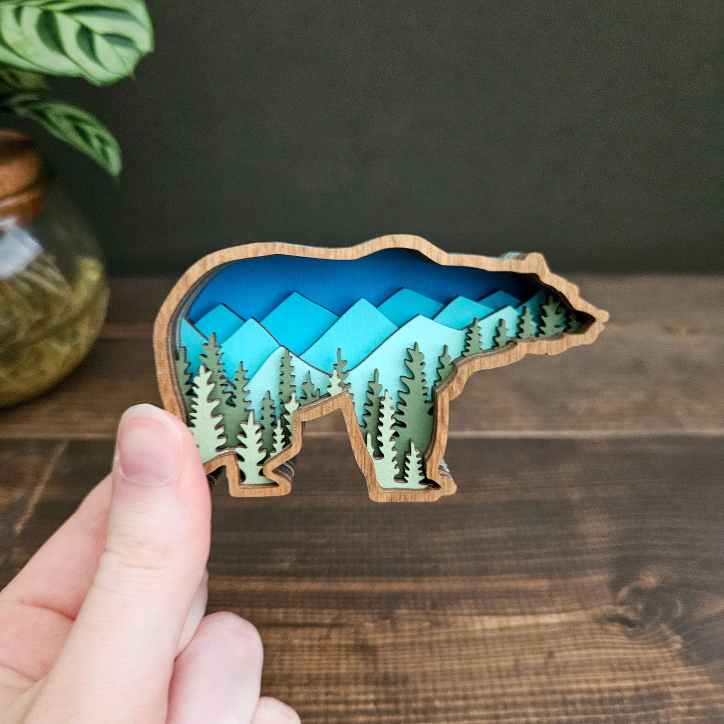 3D Layered Mini Bear