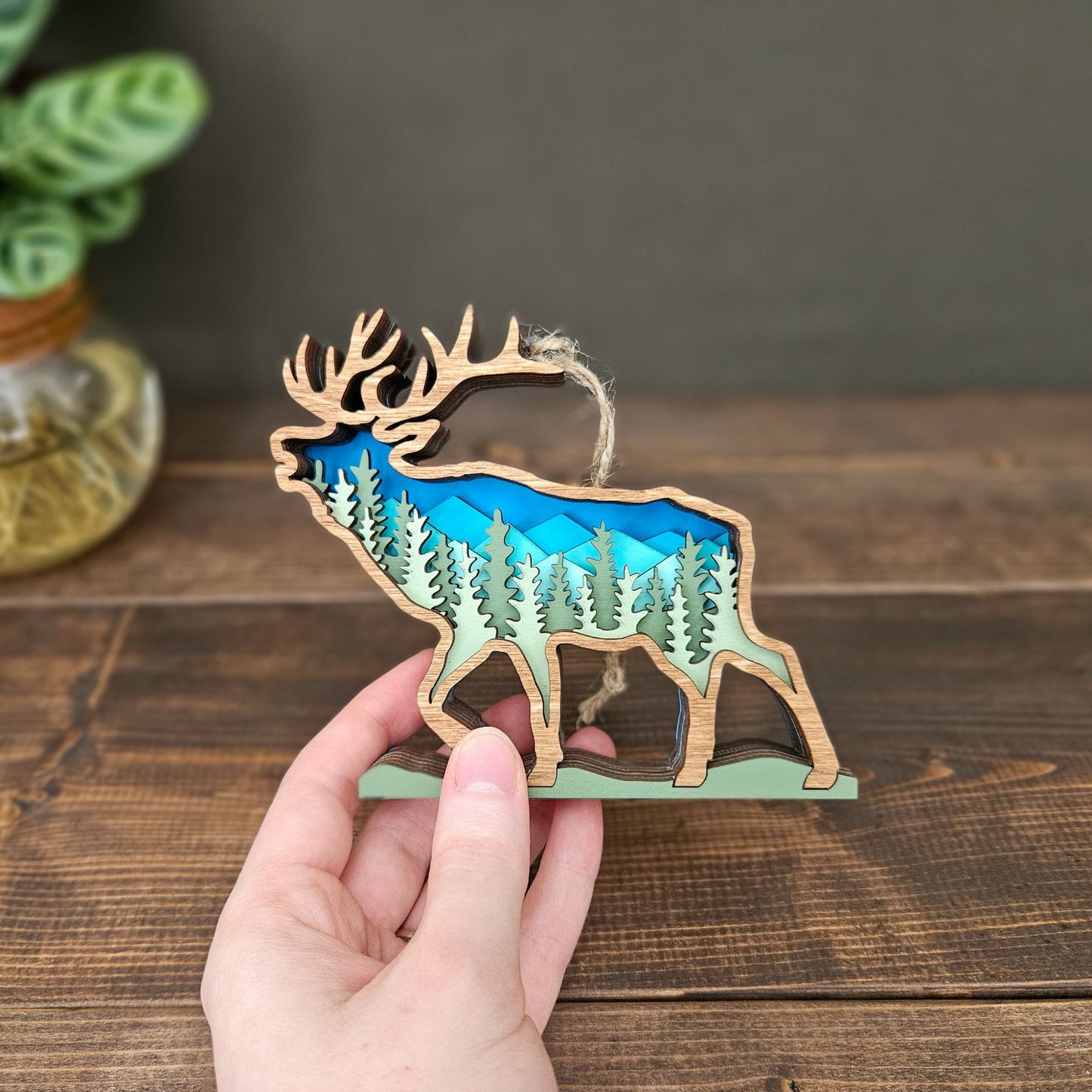 3D Elk Christmas Tree Ornament-New Version!