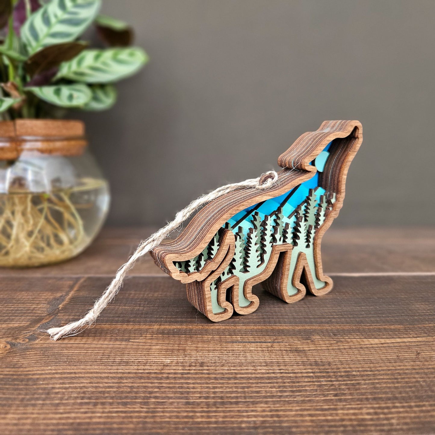3D Wolf Christmas Tree Ornament-New Version!