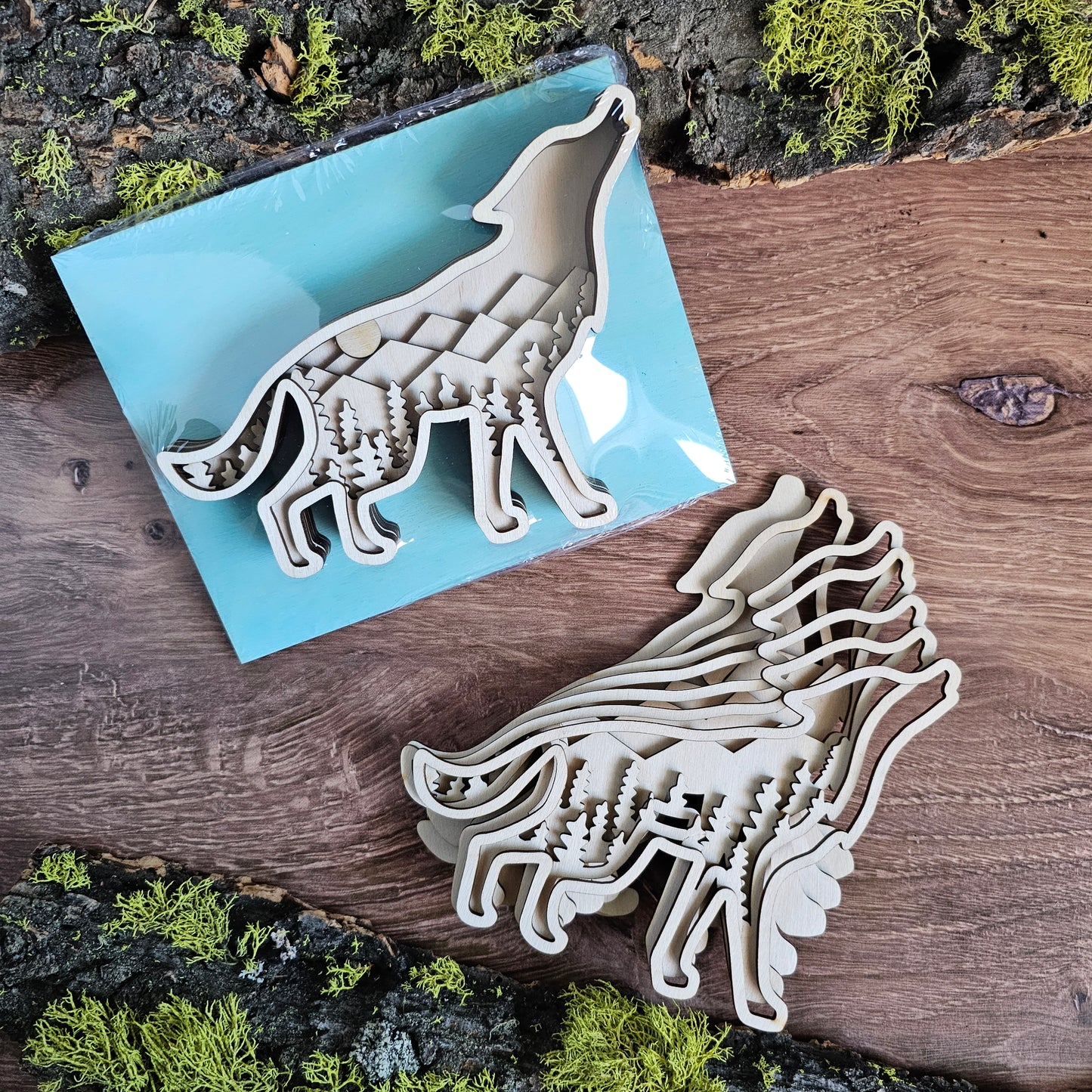 3D Layered Wolf Art DIY Kit