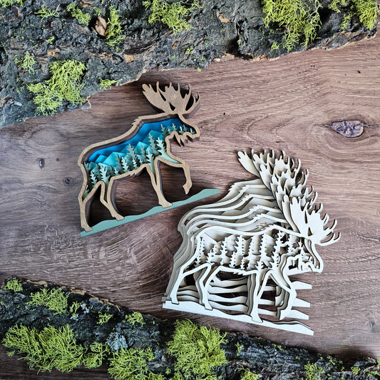 3D Layered Moose Art DIY Kit