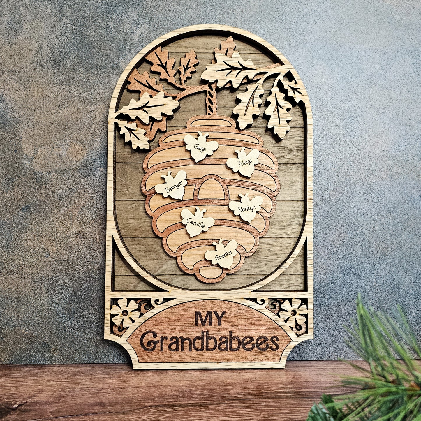 Personalized Beehive Family Sign