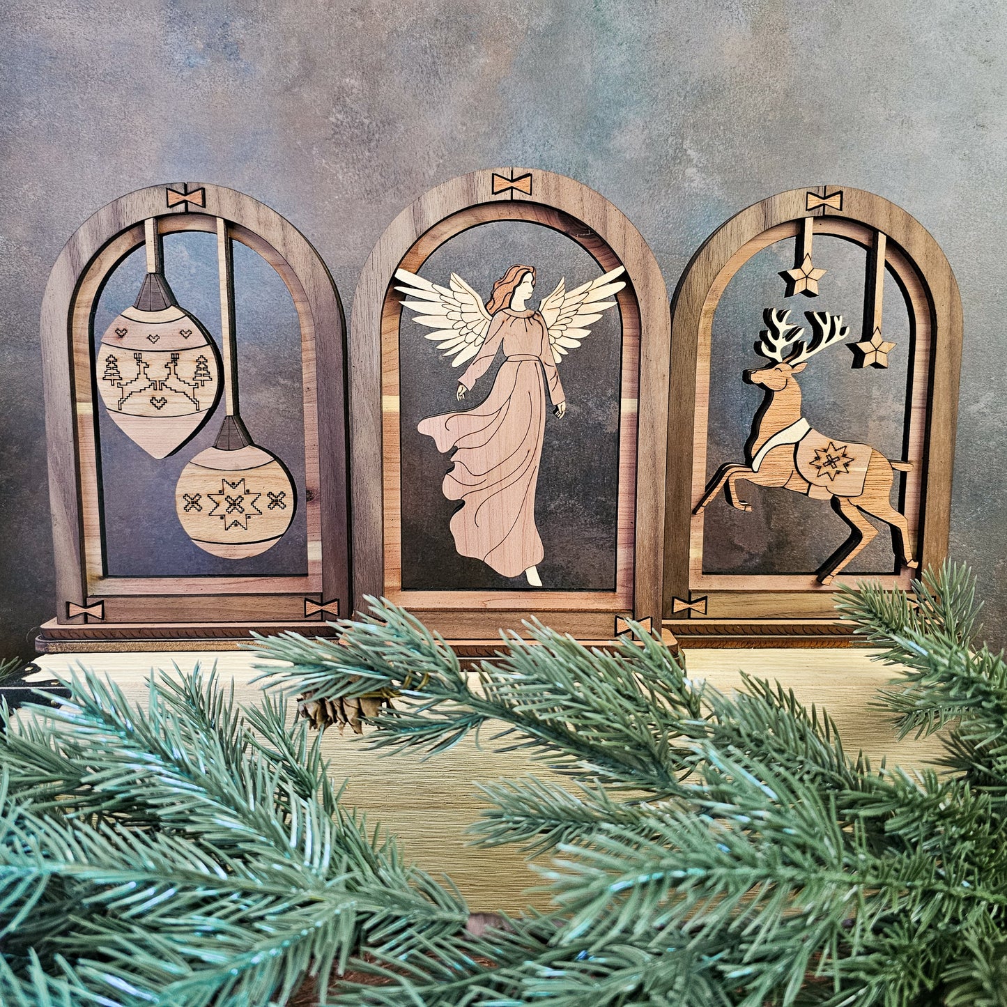Reindeer Arch Christmas Mantel Decoration