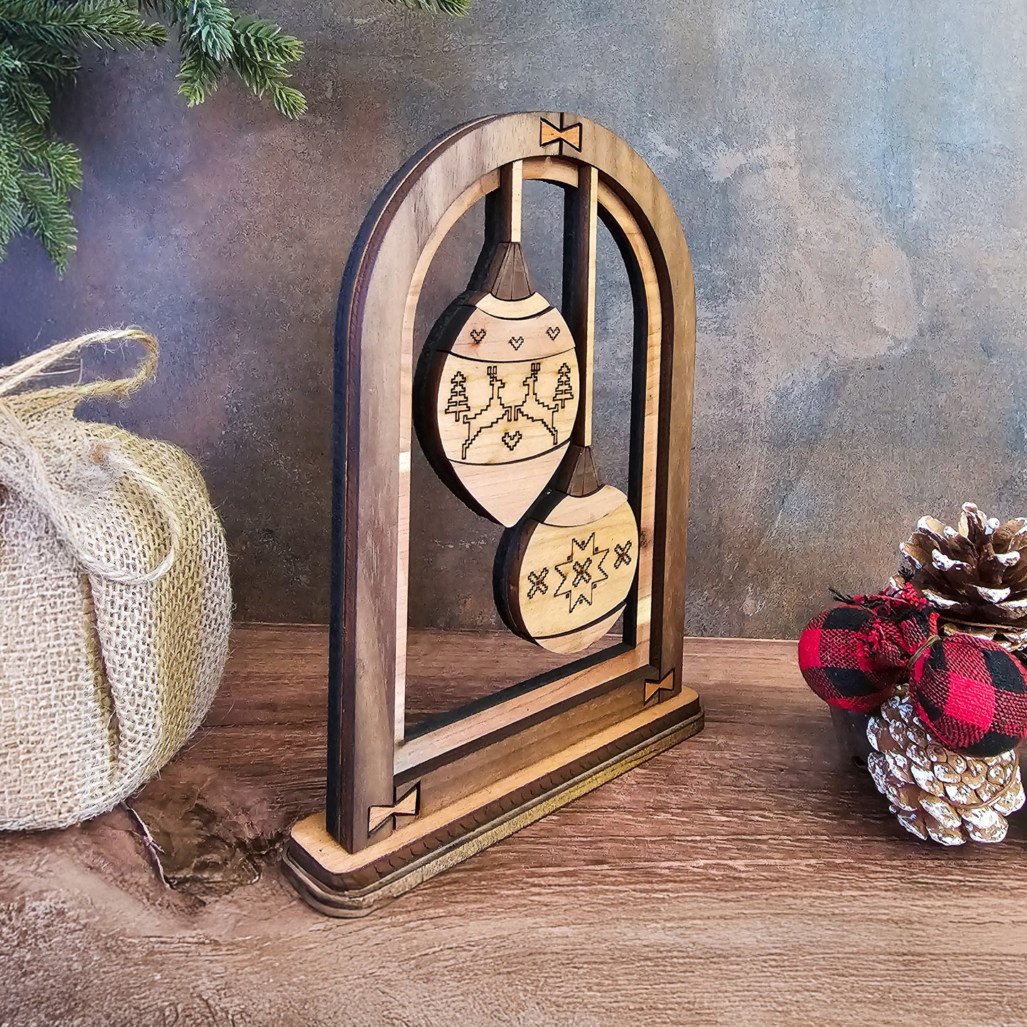Ornament Arch Christmas Mantel Decoration