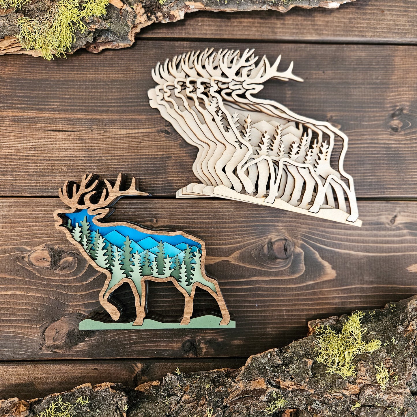 3D Layered Elk Art DIY Kit-New Design!