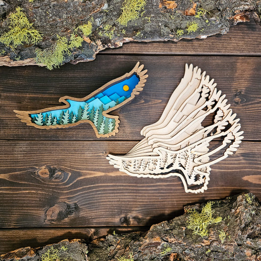 3D Layered Eagle Art DIY Kit