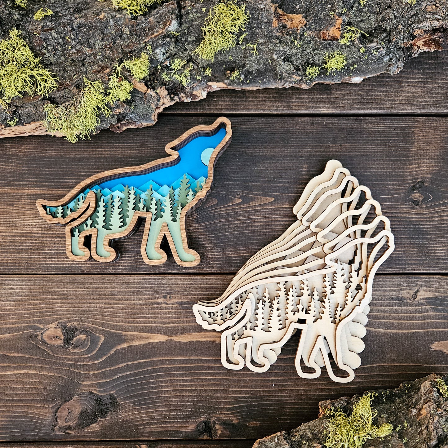 3D Layered Wolf Art DIY Kit-New Version!