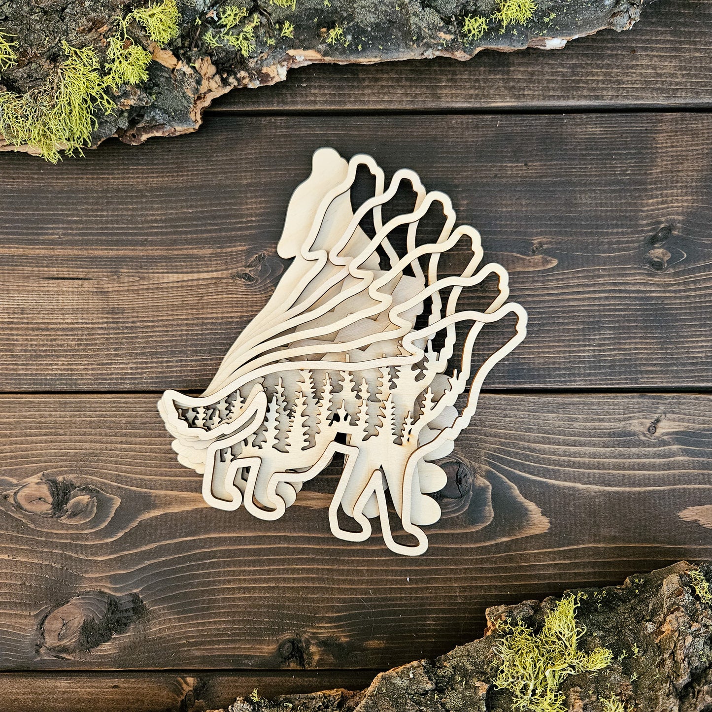 3D Layered Wolf Art DIY Kit-New Version!
