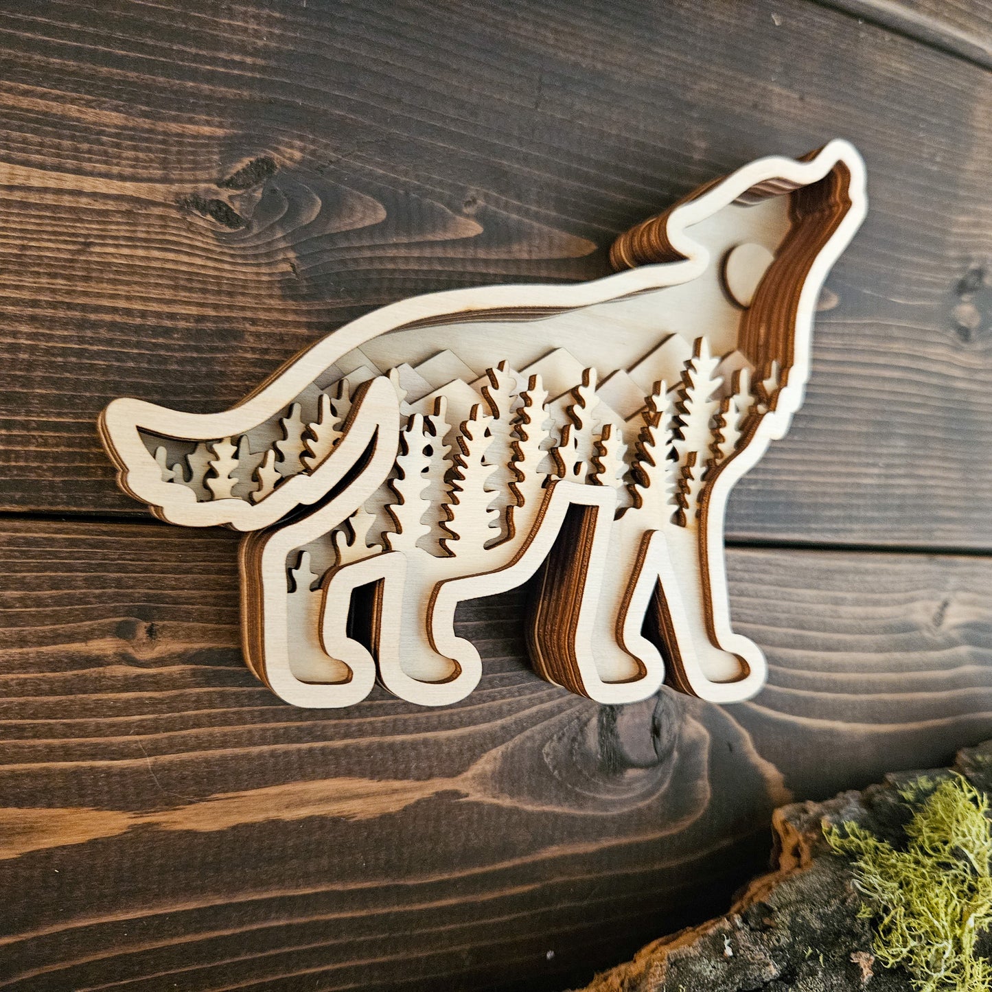 3D Layered Wolf Art DIY Kit-New Version!