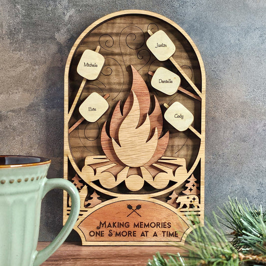 Personalized S'mores Family Sign