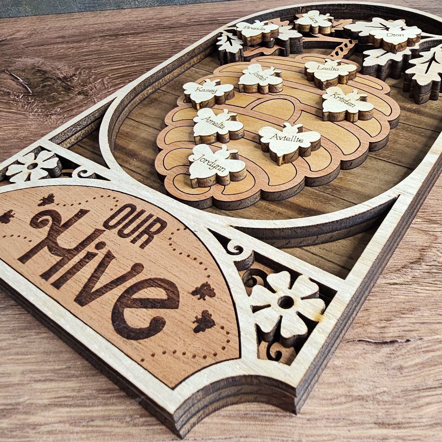 Personalized Beehive Family Sign