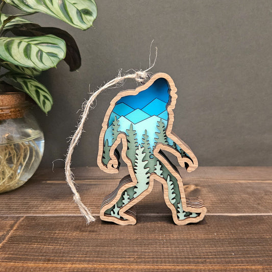 3D Bigfoot Christmas Tree Ornament