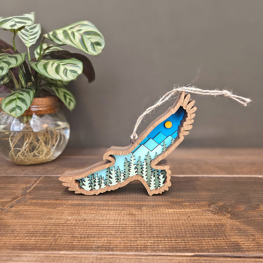 3D Eagle Christmas Tree Ornament