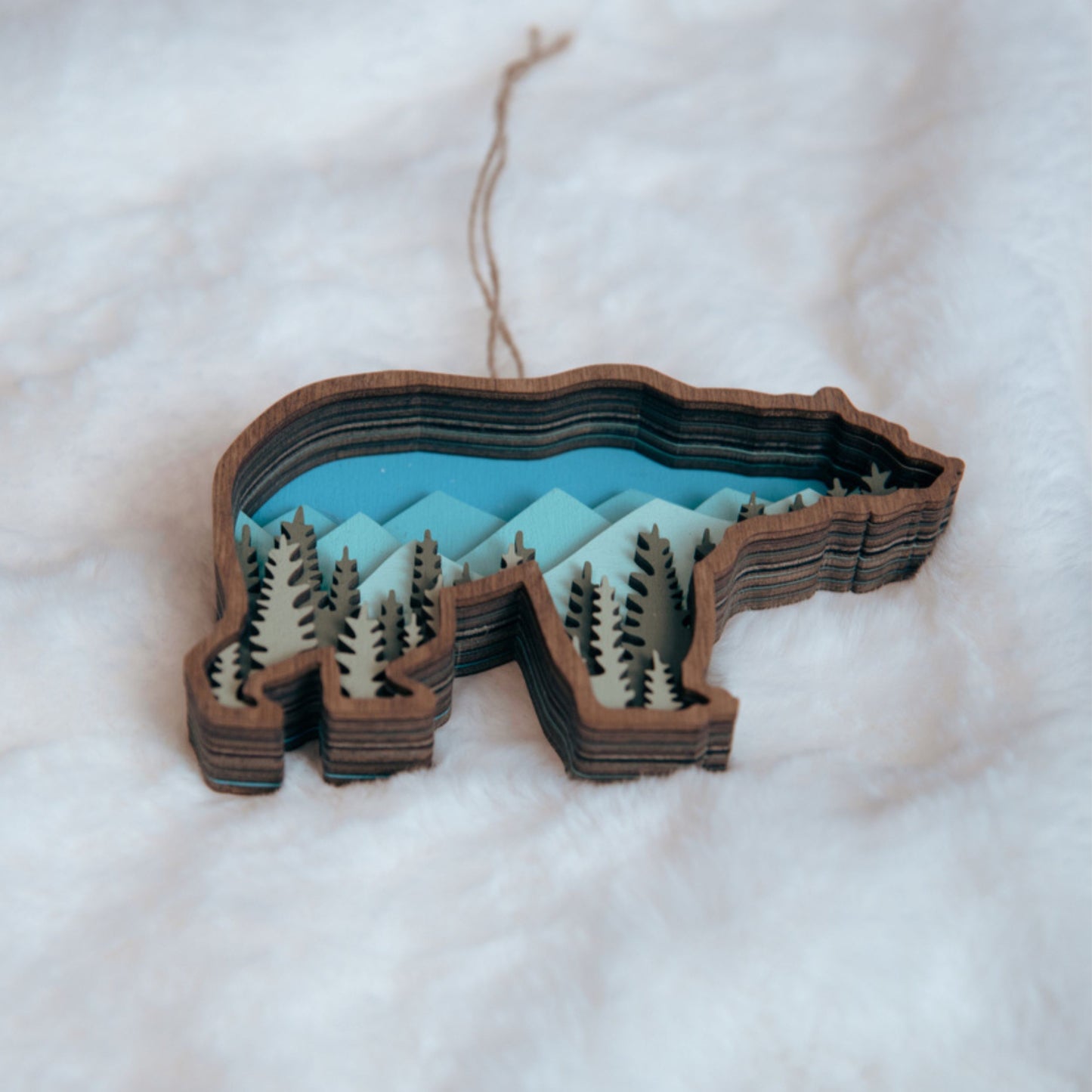 3D Bear Christmas Tree Ornament