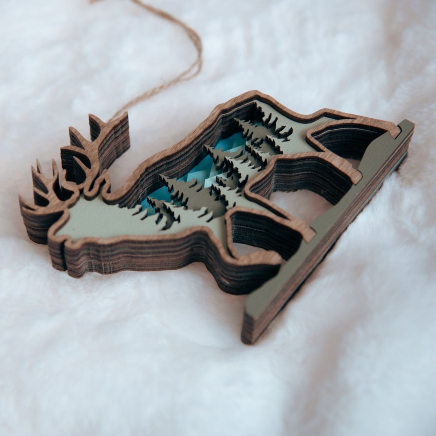 3D Elk Christmas Tree Ornament