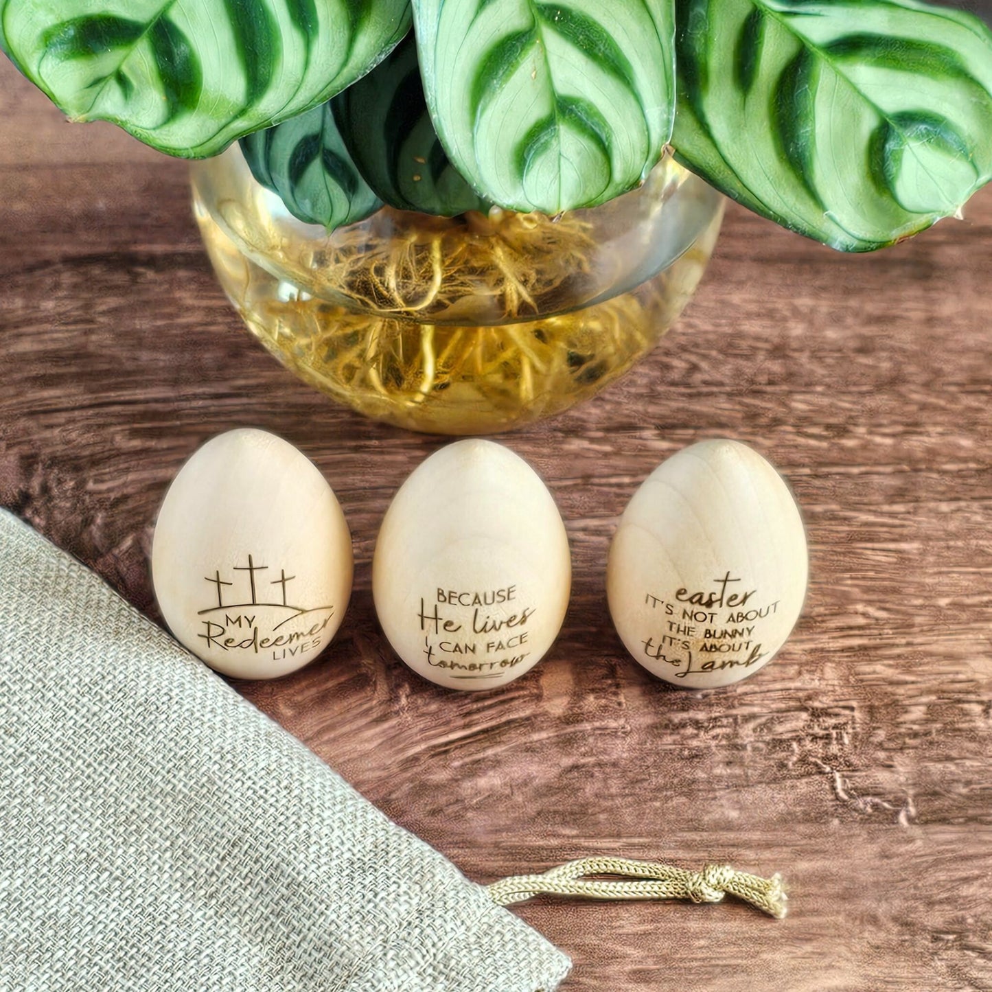 Resurrection Easter Egg Trio – Faith-Based Decor