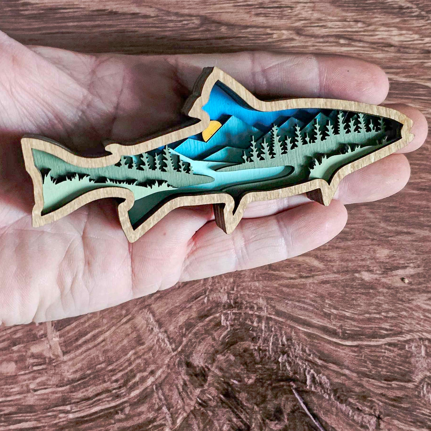 3D Layered Mini Fish