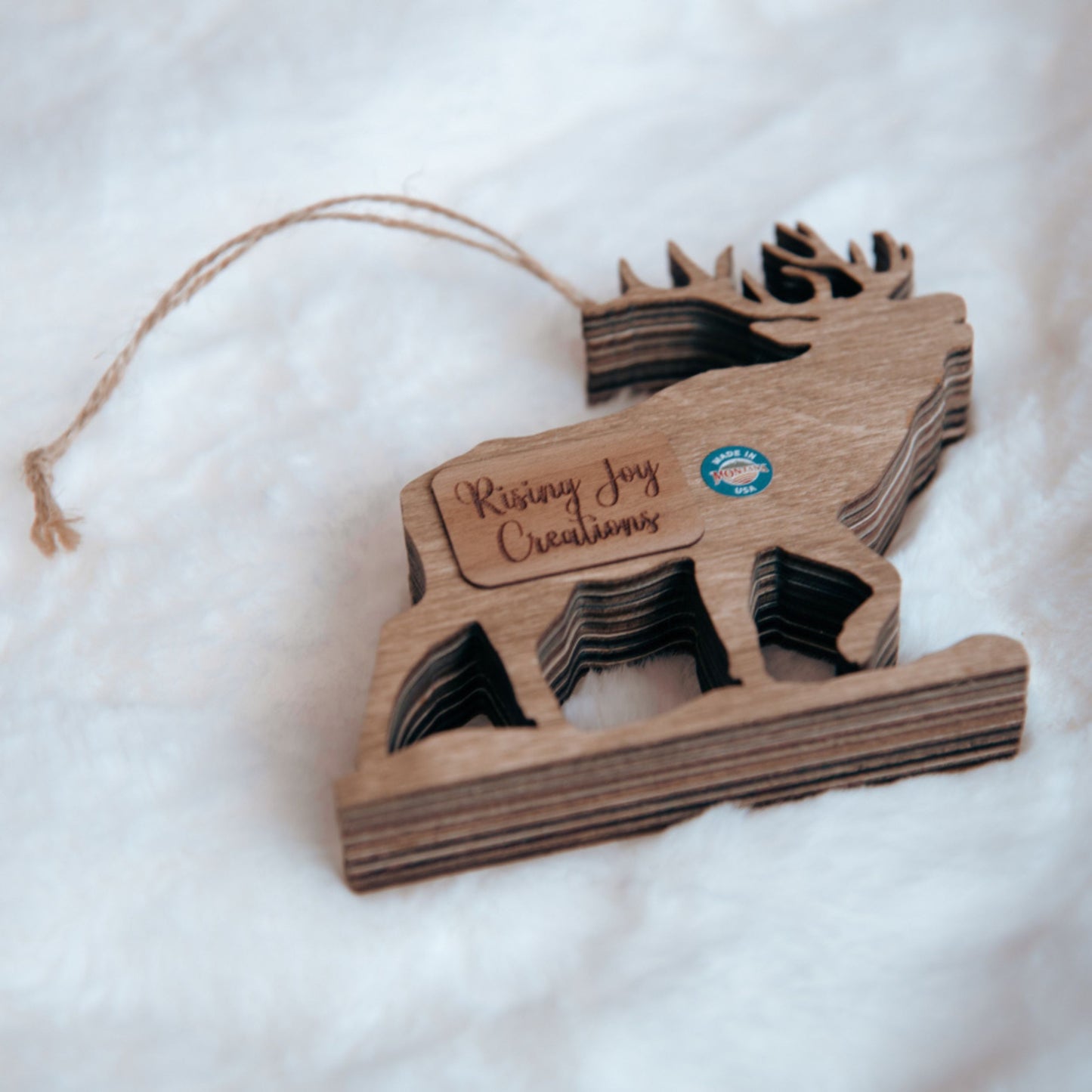 3D Elk Christmas Tree Ornament