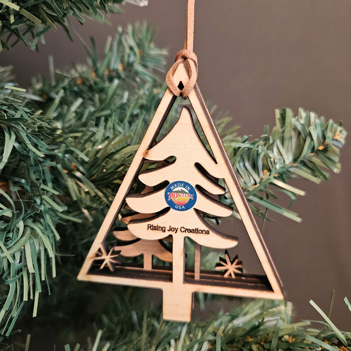Snowy Owl Nature Scene Christmas Tree Ornament