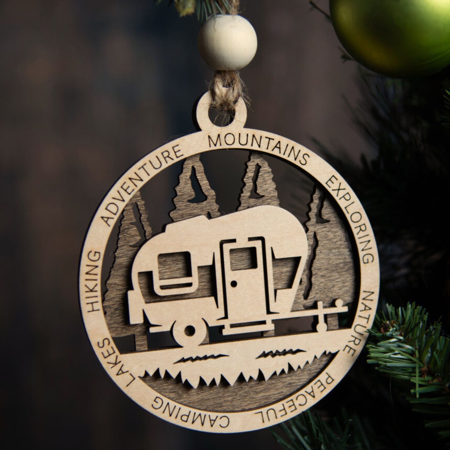 Campfire on a Starry Night Christmas Tree Ornament (Great Outdoors Collection)