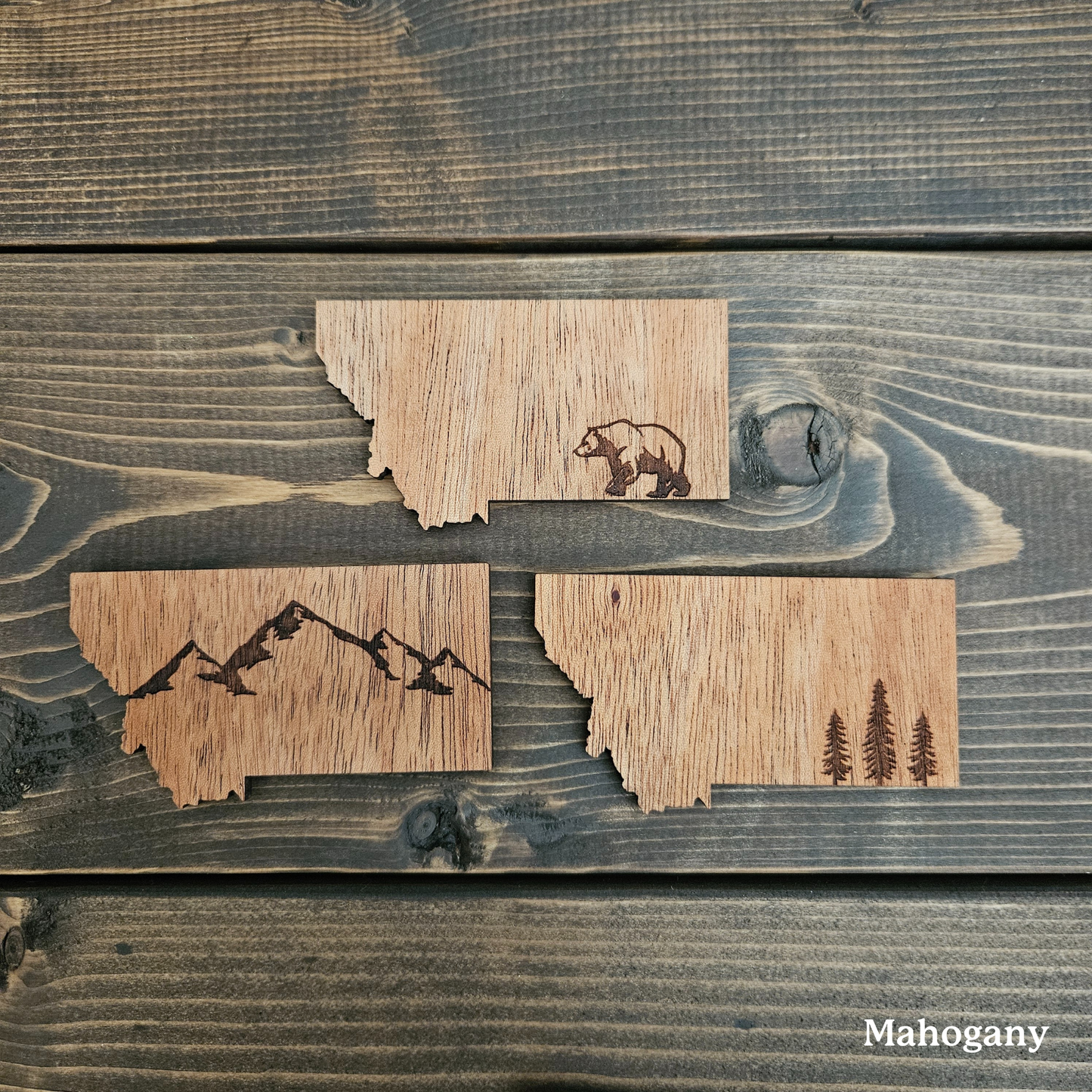 Montana Pine Trees Magnet