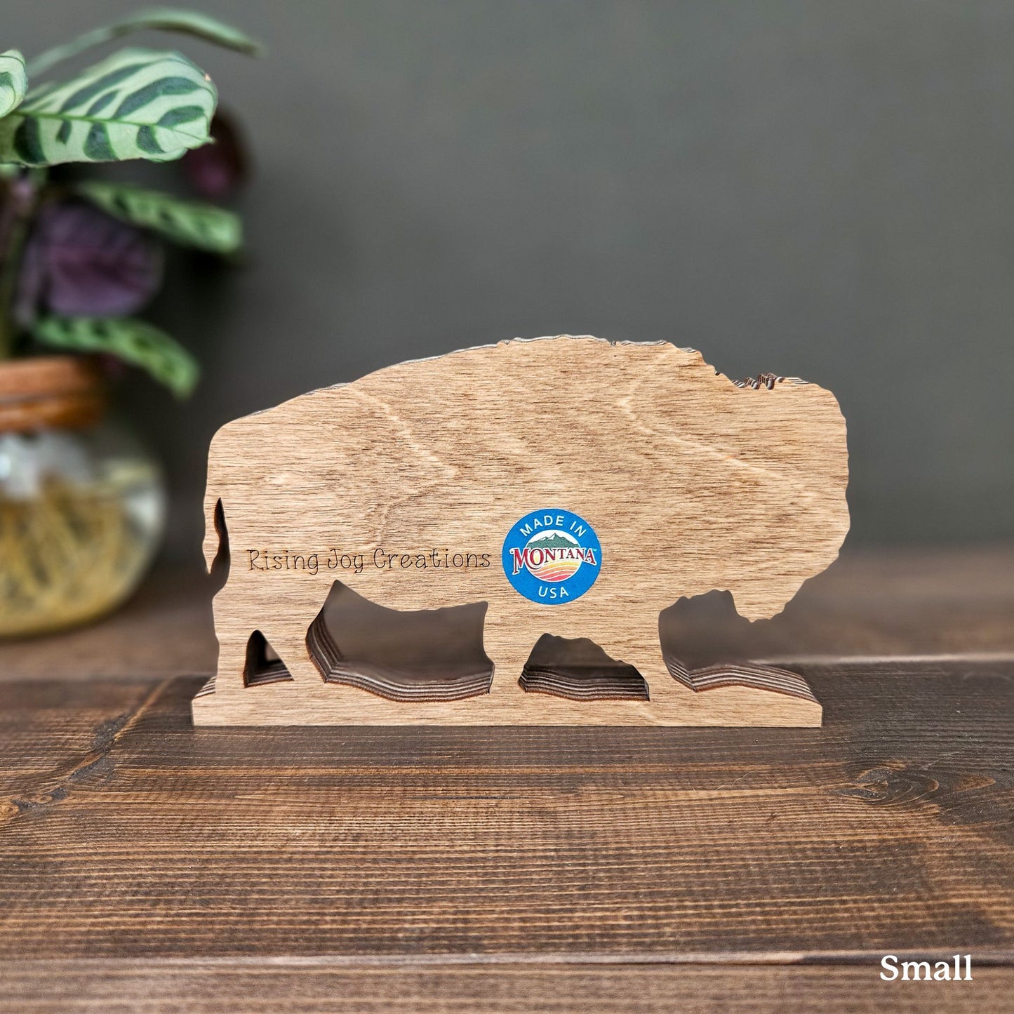 3D Layered Bison Art with Mountains & Trees-New Version!