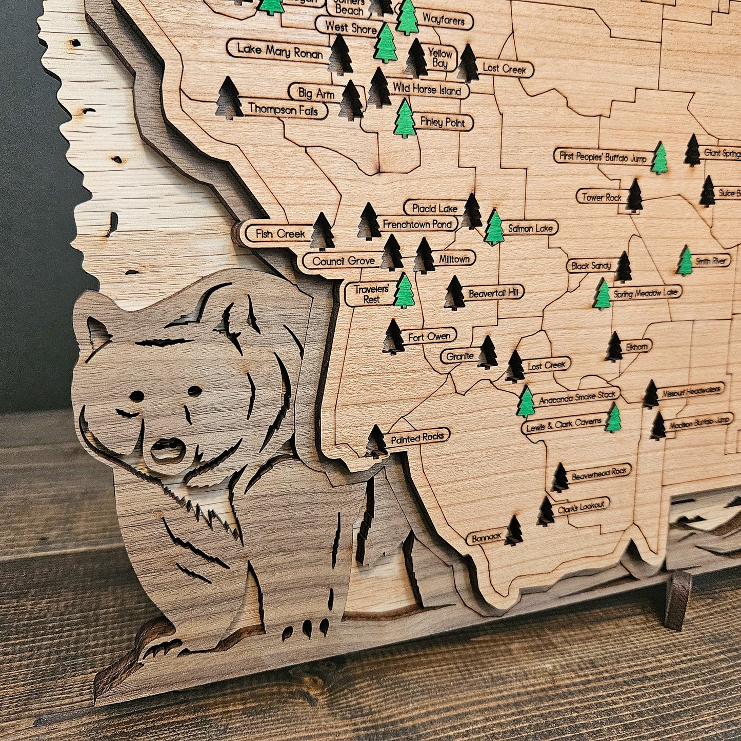 Montana State Park Travel Tracking Map