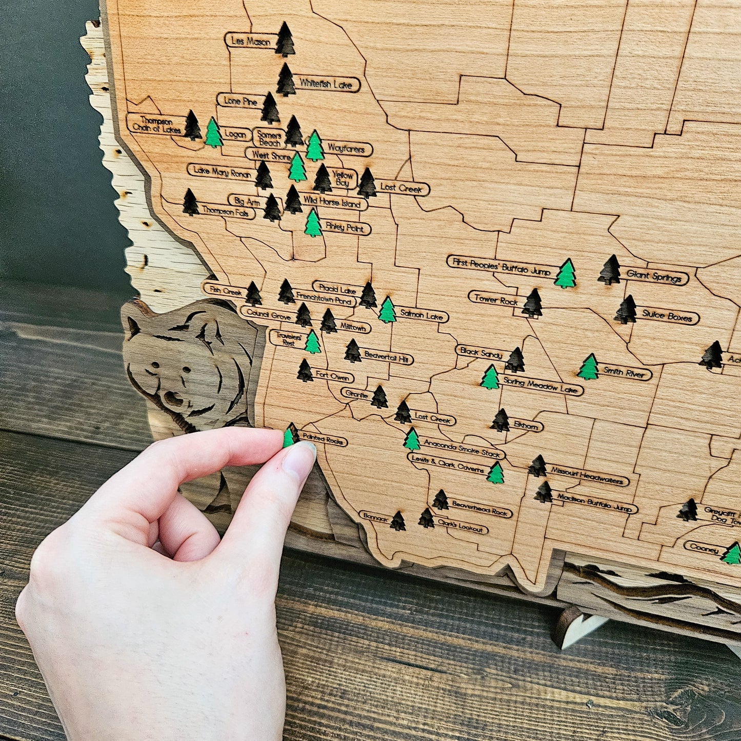 Montana State Park Travel Tracking Map