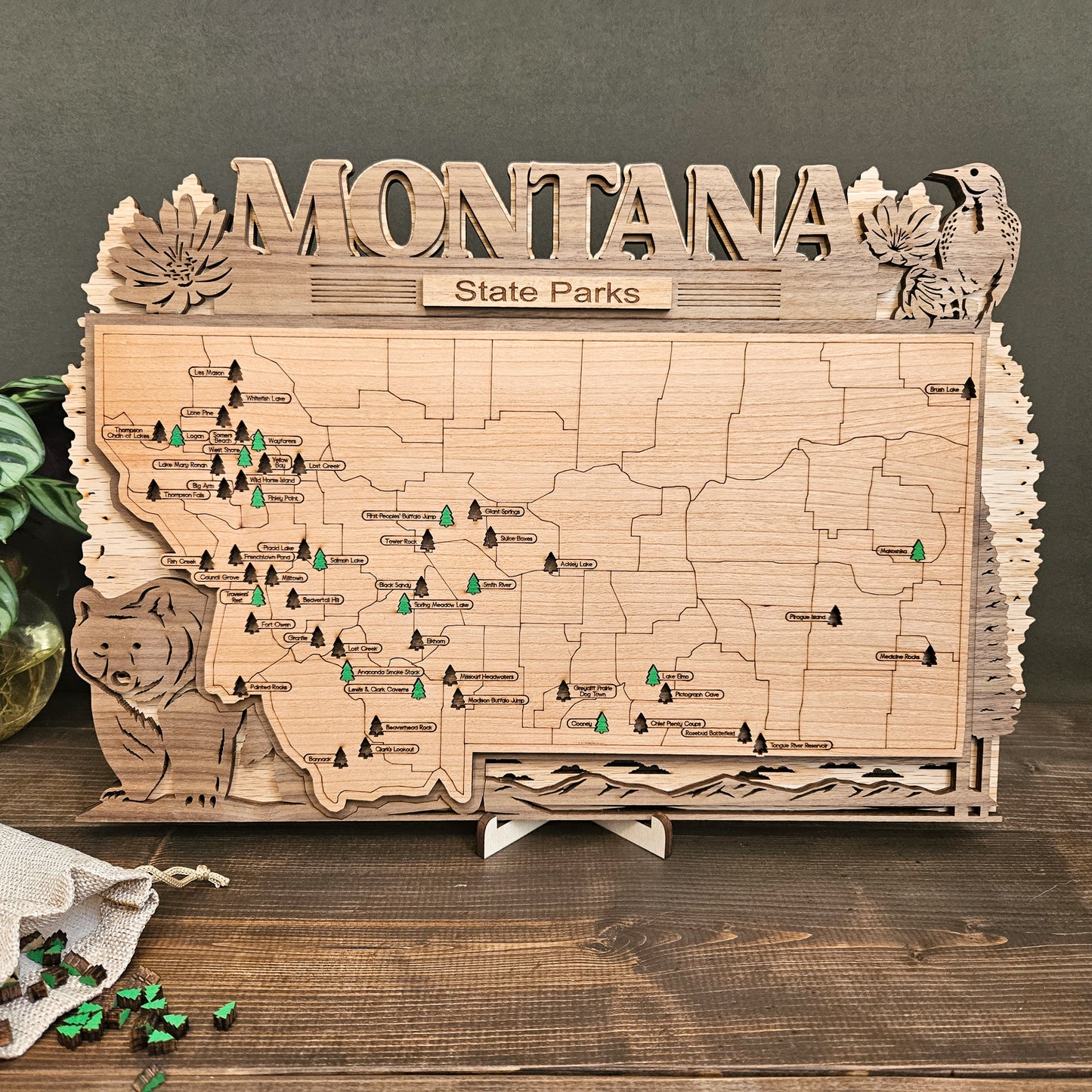 Montana State Park Travel Tracking Map