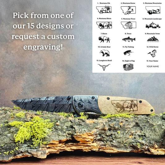 Personalized Oil Slick Knife