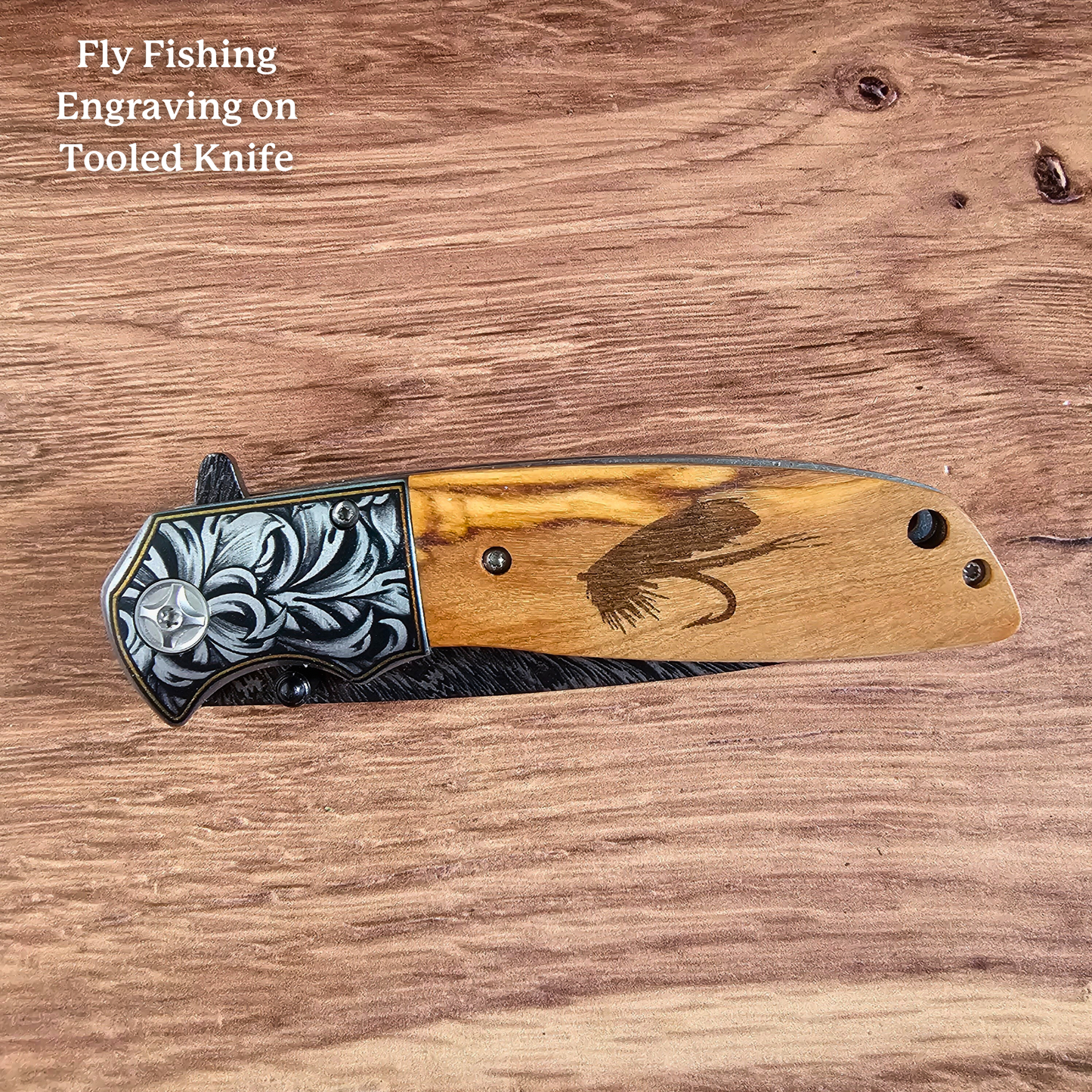 Personalized Blue Wave Knife