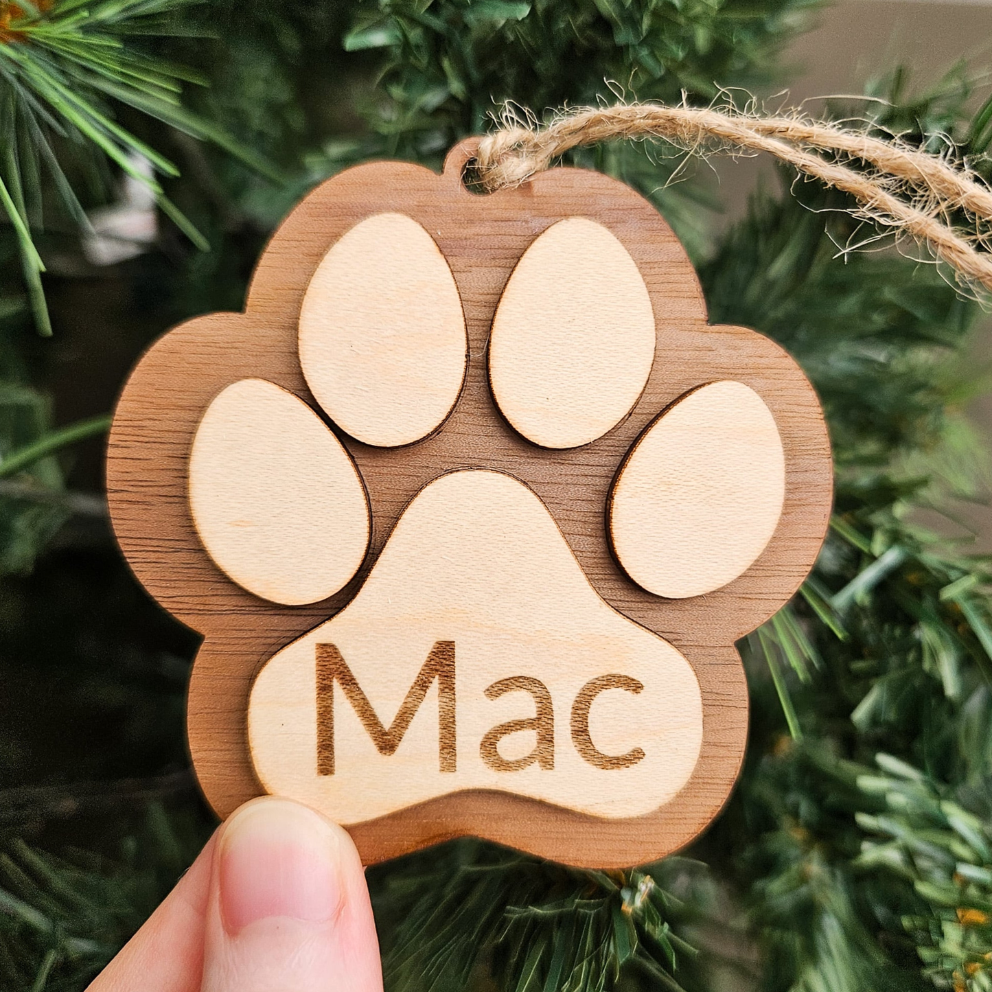 Personalized Dog Ornament Custom Pet Name Christmas Gift