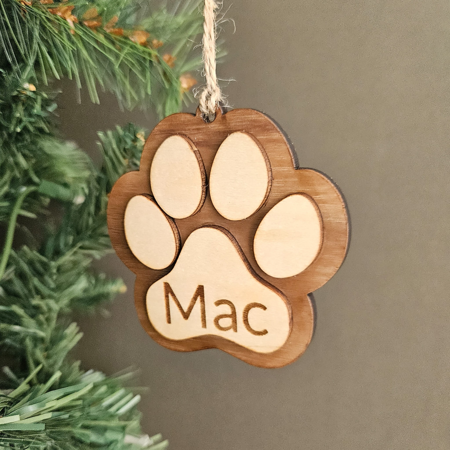 Personalized Dog Ornament Custom Pet Name Christmas Gift