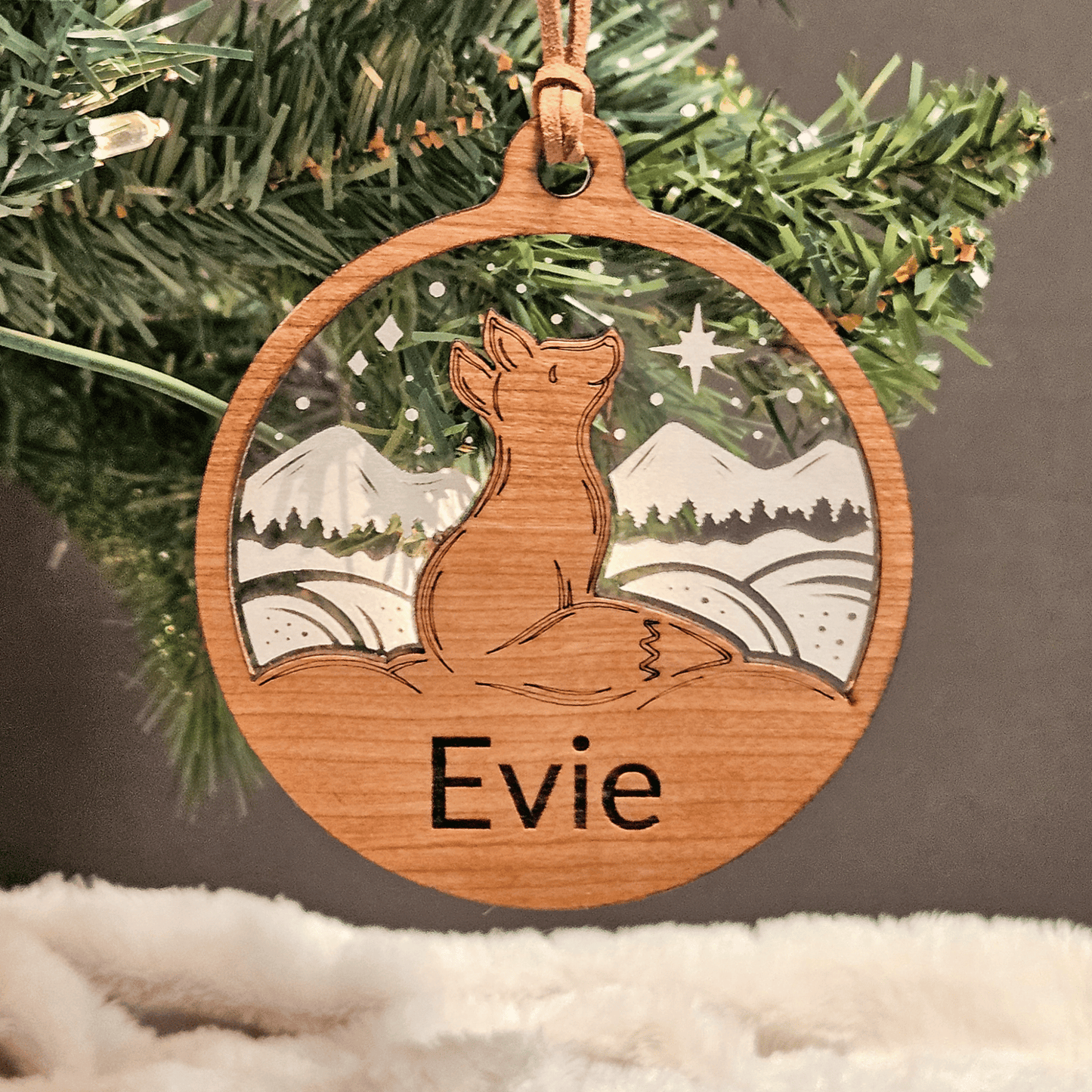 Personalized Baby Animal Christmas Ornament – Bear, Deer, or Fox