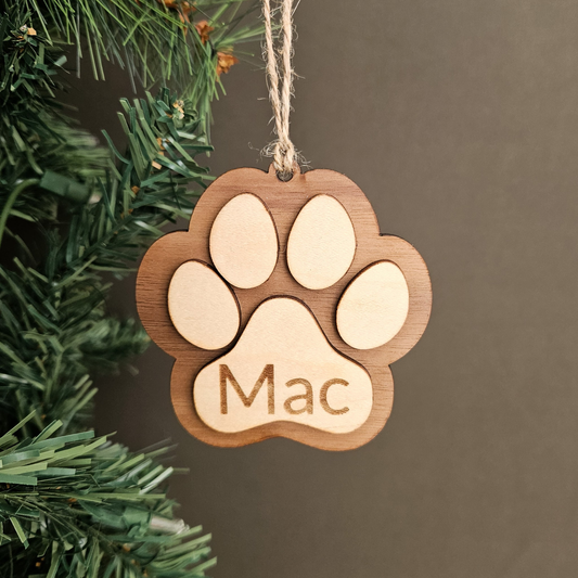 Personalized Dog Ornament Custom Pet Name Christmas Gift