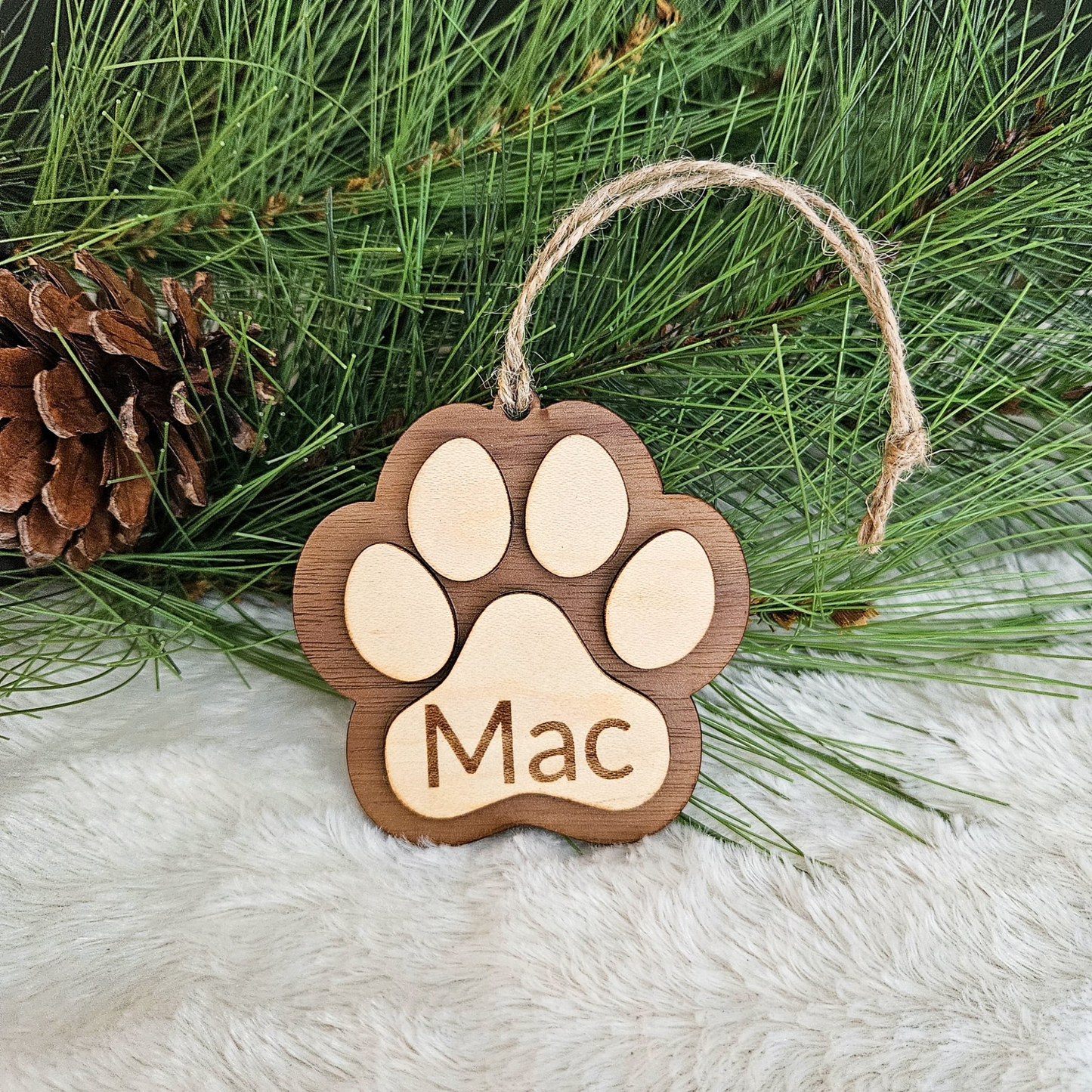Personalized Dog Ornament Custom Pet Name Christmas Gift