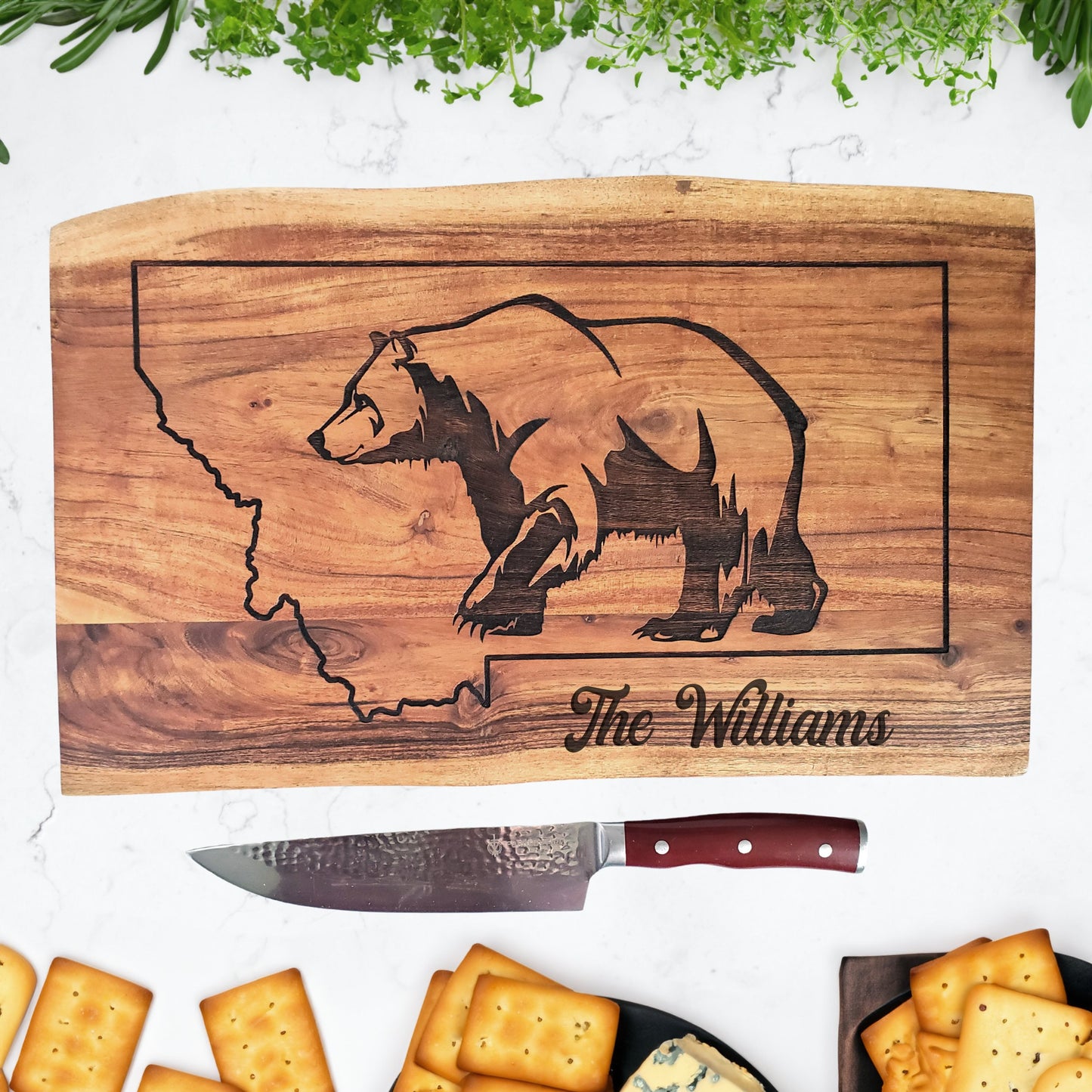 Live Edge Acacia Wood Cutting Boards