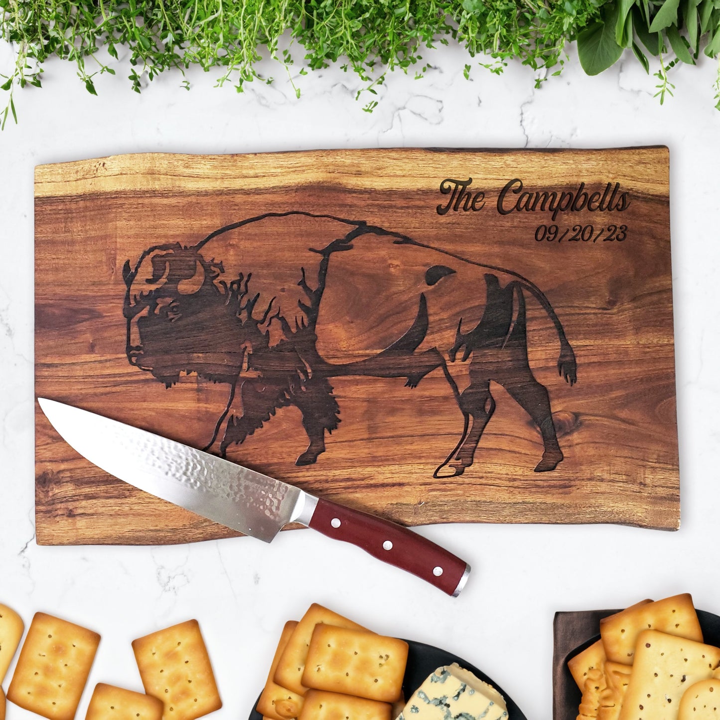 Live Edge Acacia Wood Cutting Boards