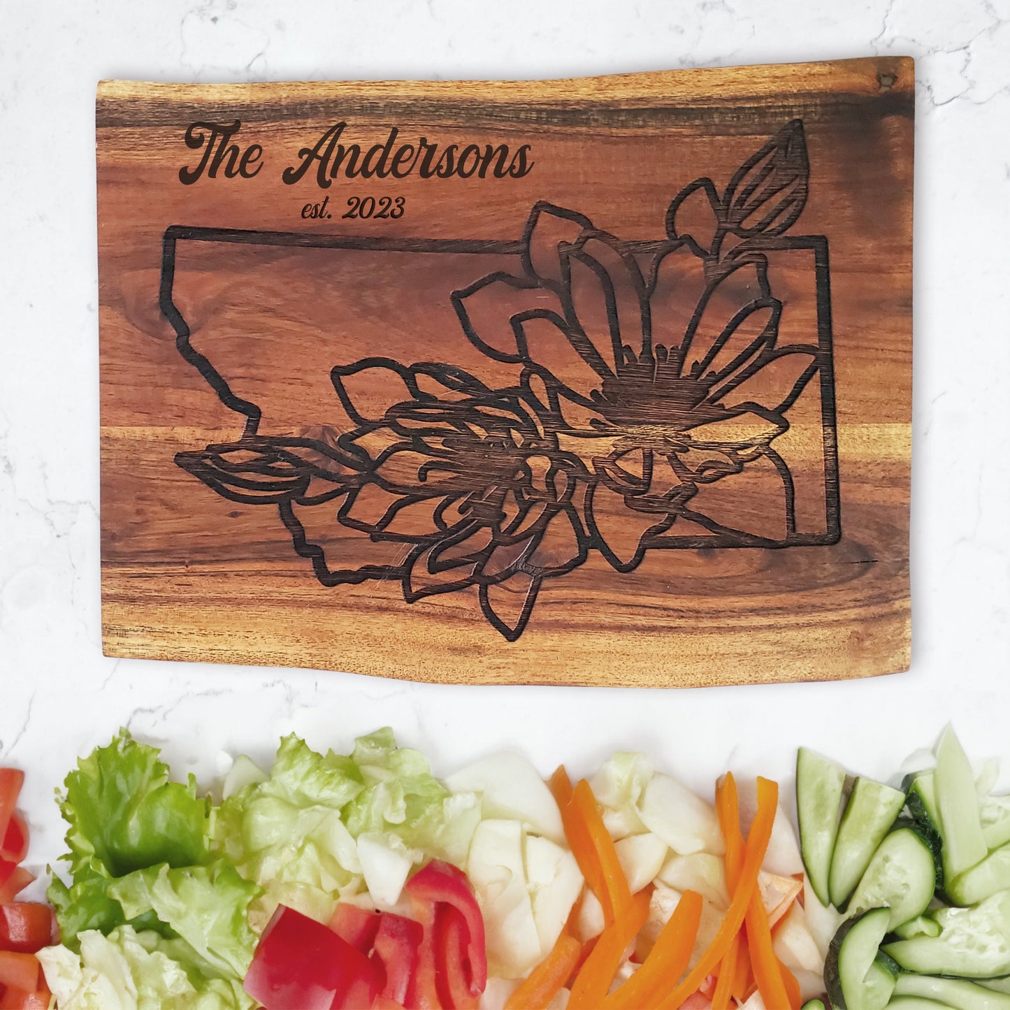 Live Edge Acacia Wood Cutting Boards