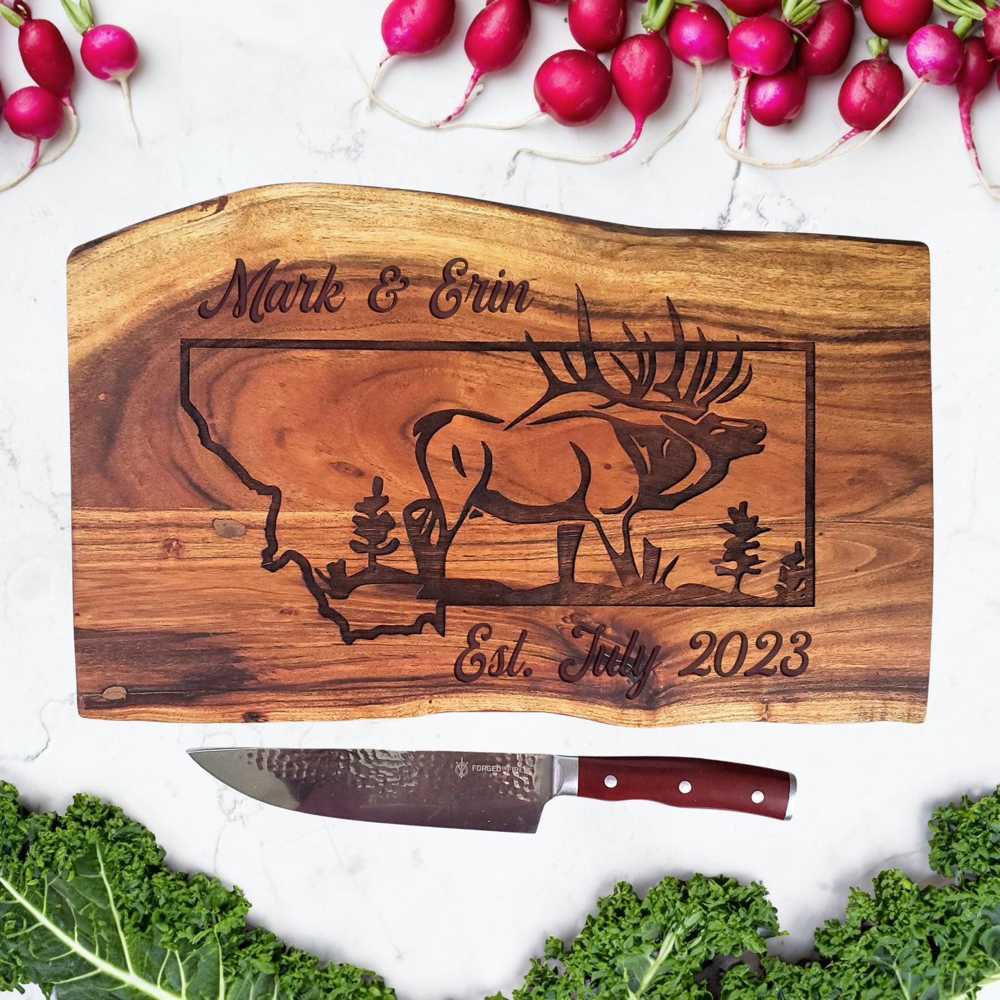 Live Edge Acacia Wood Cutting Boards