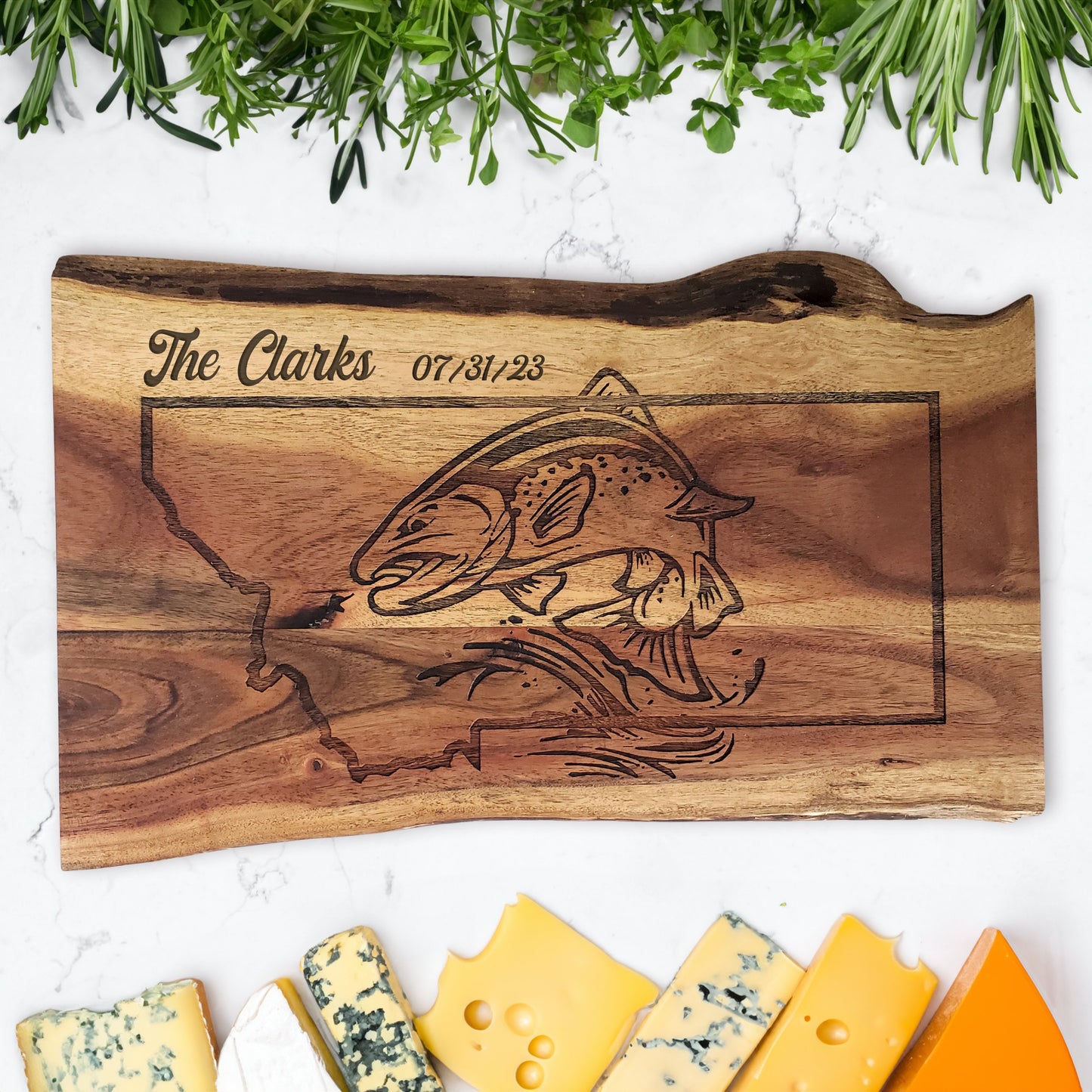 Live Edge Acacia Wood Cutting Boards