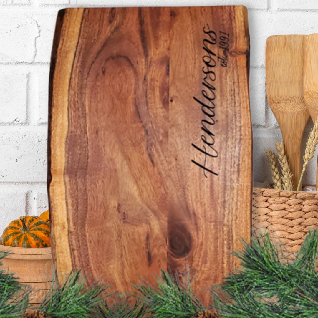 Live Edge Acacia Wood Cutting Boards