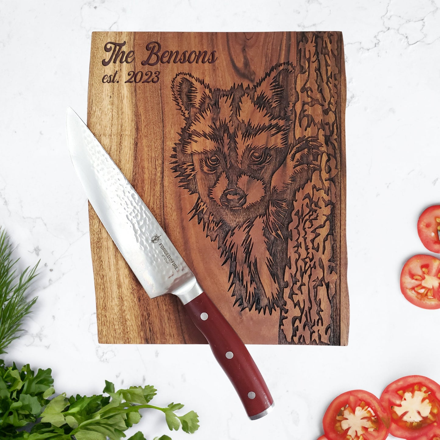 Live Edge Acacia Wood Cutting Boards