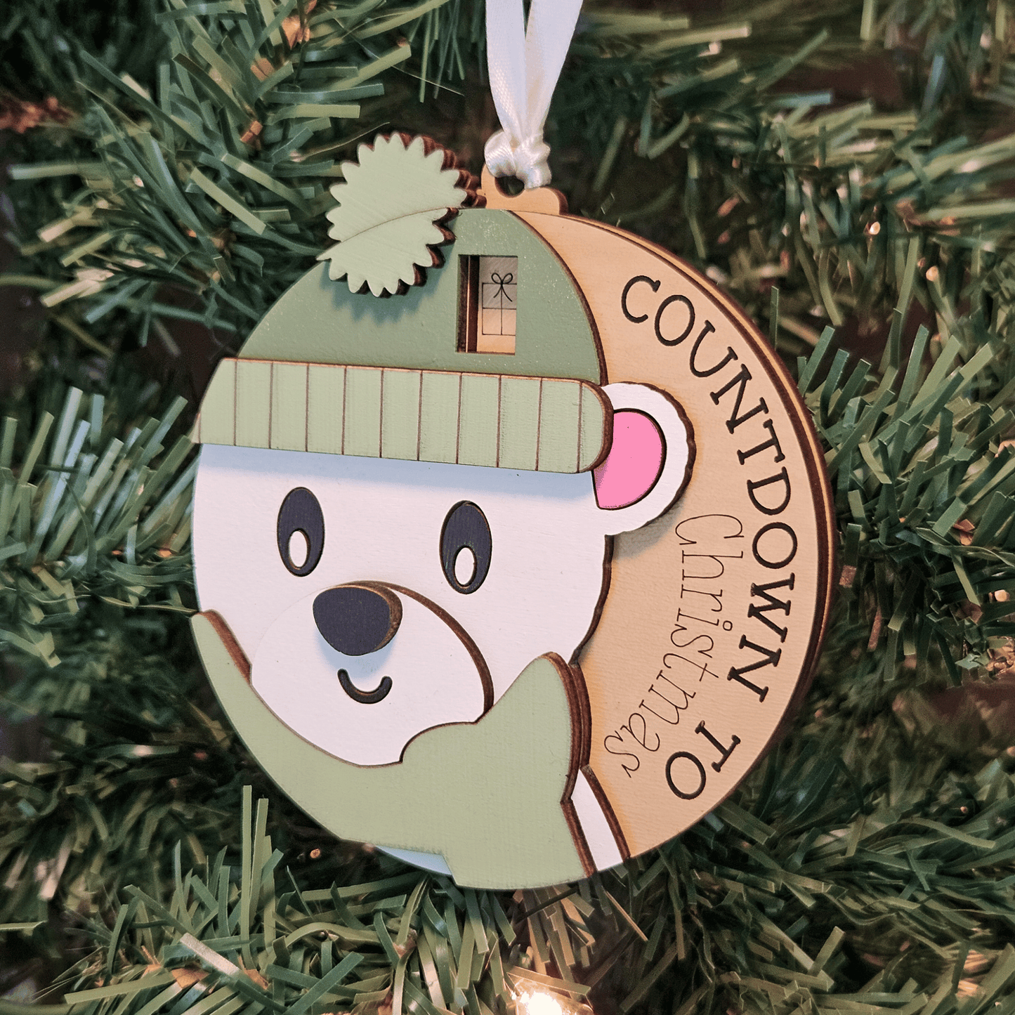 Polar Bear Christmas Countdown Ornament