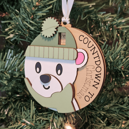 Polar Bear Christmas Countdown Ornament