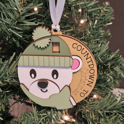 Polar Bear Christmas Countdown Ornament