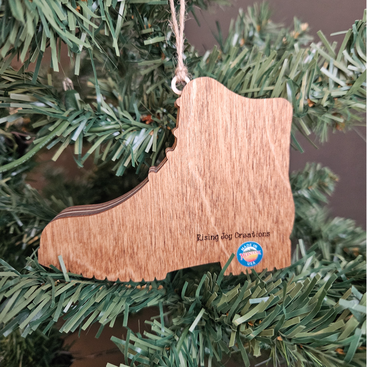 3D Hiking Boot Christmas Tree Ornament