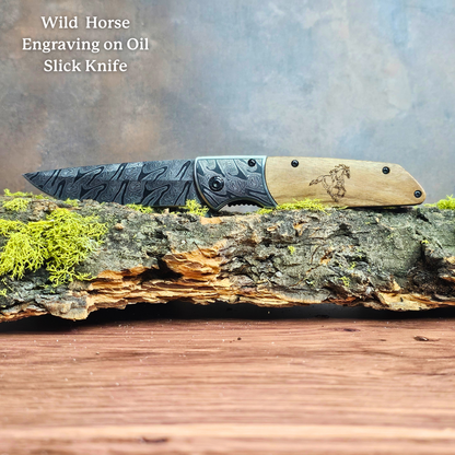 Personalized Blue Wave Knife